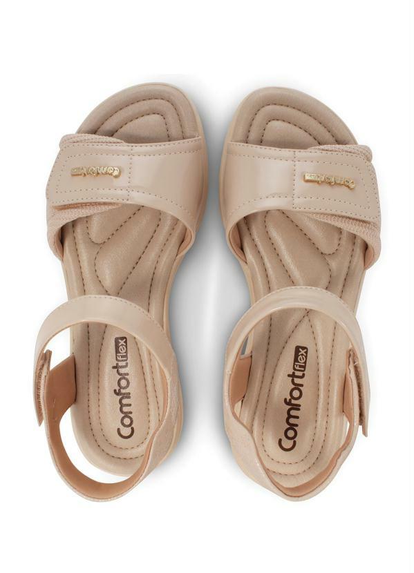 Sandália Papete Preta Velcro 2066304 - Comfortflex em Promoção | Ofertas na  Americanas
