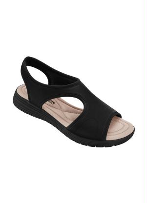 Sand�lia Comfortflex (Preta) Solado em Borracha