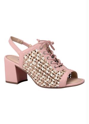 Sand�lia Dakota (Rosa) com Detalhe Tran�ado