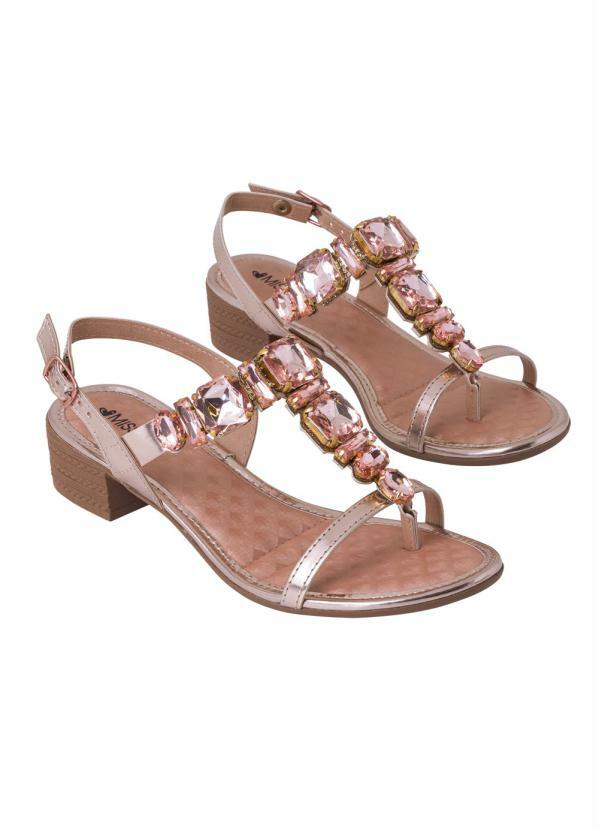 Sandália mississipi pedraria Clearance