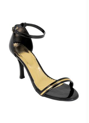 Sandália (Preta) com Detalhe Dourado Sandália (Preta) com Detalhe Dourado
