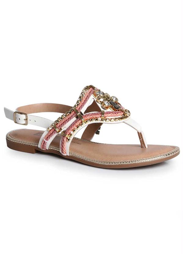 rasteira dakota pedraria branca