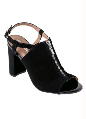 Sand�lia Via Marte (Preto) com Fechamento em Z�per