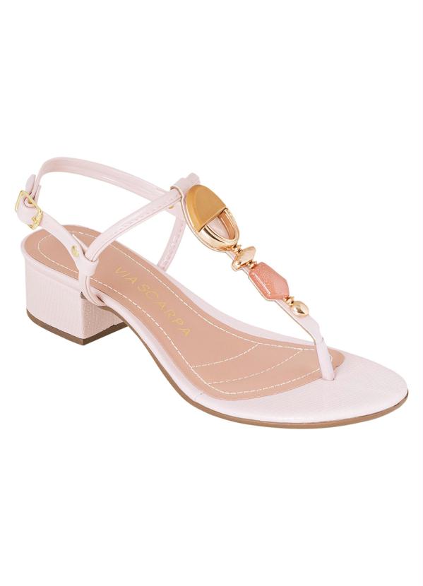 Sand�lia Via Scarpa (Bege) em Sint�tico