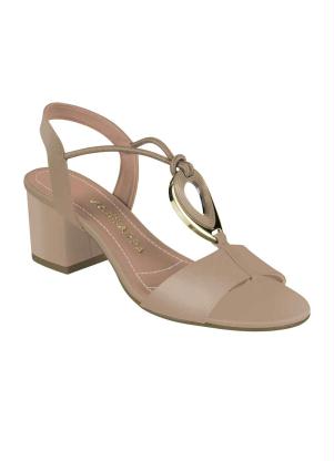 Sand�lia Via Scarpa (Nude) com Salto
