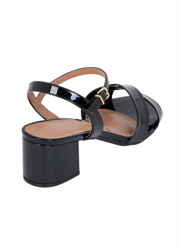 sandalia vizzano preta salto quadrado