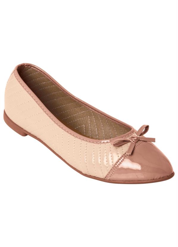 Sapatilha (Nude) em Sint�tico Verniz