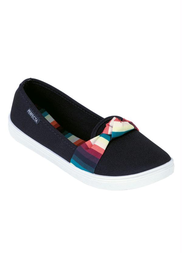 Sapatilha (Preta) em Tecido com Sola Flex�vel