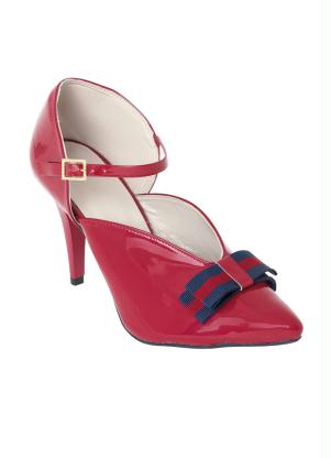 Sapato (Vermelho) Bico Fino com Verniz