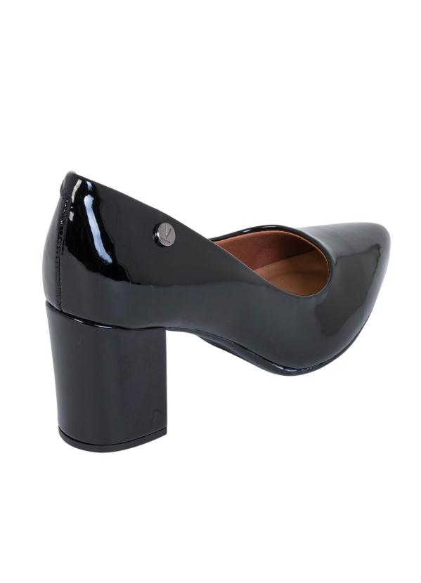 sapato vizzano preto salto quadrado