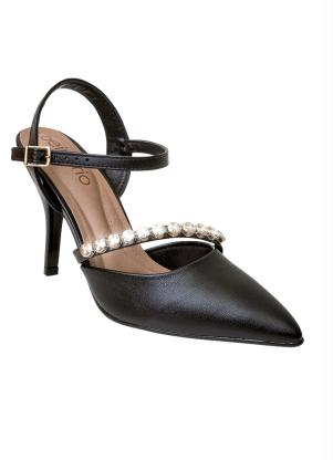 Scarpin Beira Rio (Preto) em Sint�tico