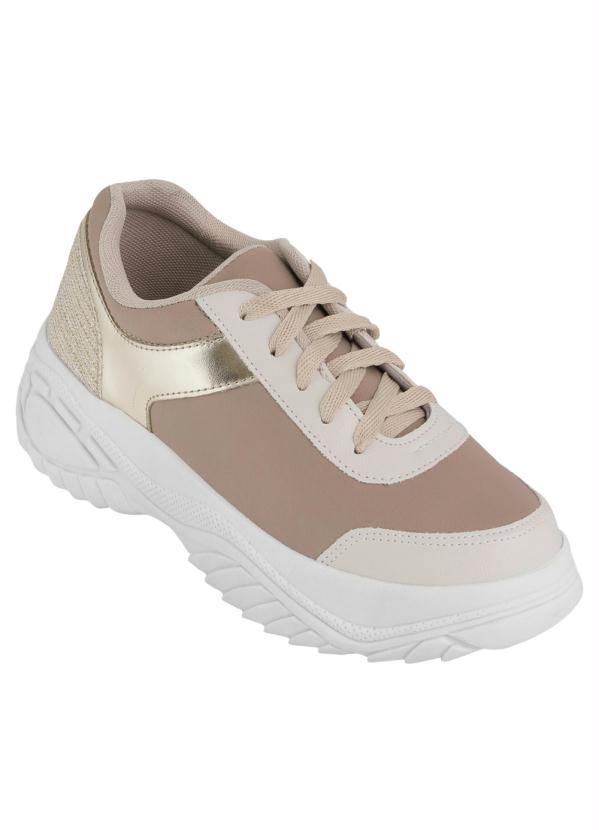 T�nis (Bege) com Solado Elevado