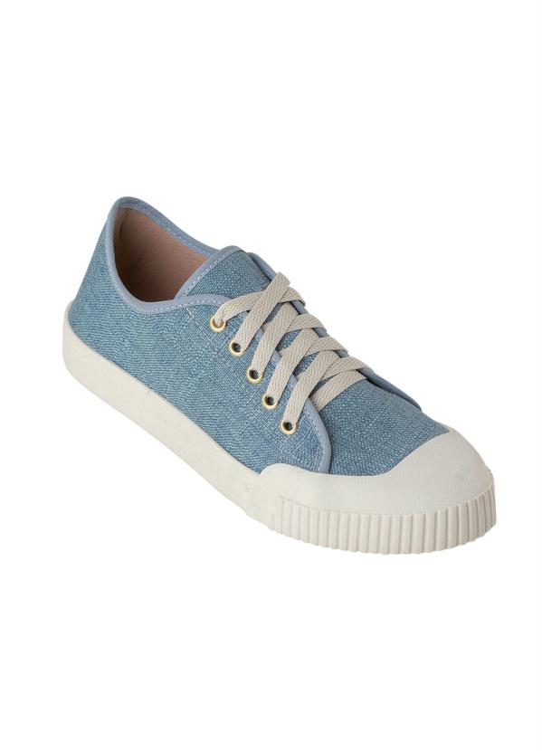 T�nis (Azul) em Tecido Linho