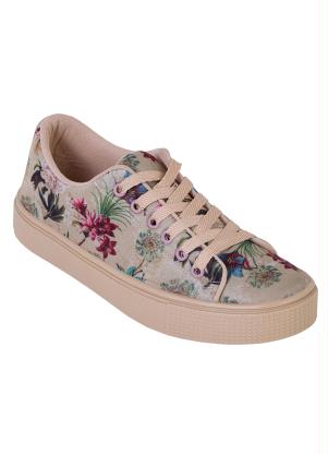 T�nis (Nude) em Tecido Estampado