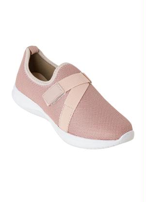 T�nis (Ros�) em Tecido com Faixa de El�stico