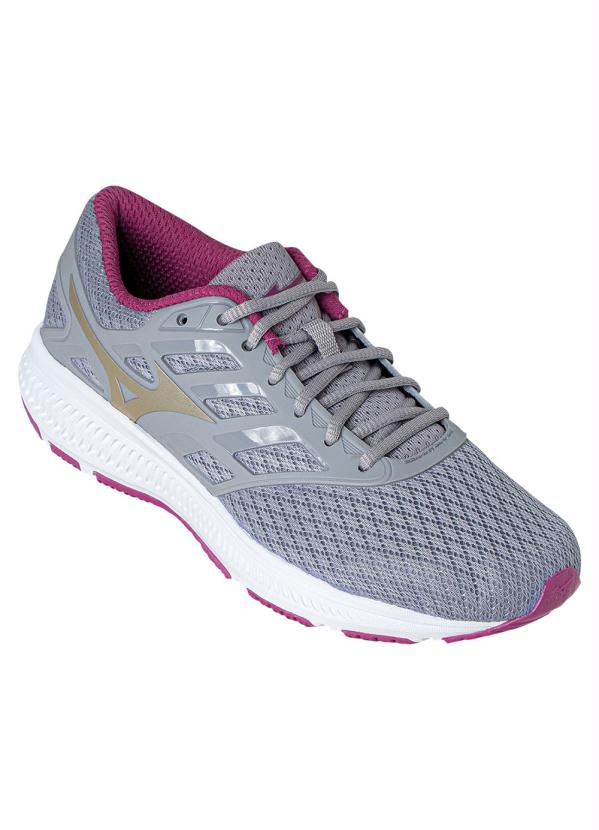 T�nis Feminino Mizuno Action F (Cinza e Roxo)