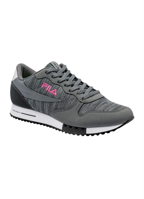 T�nis Fila Euro Jogger Sport (Chumbo e Rosa)