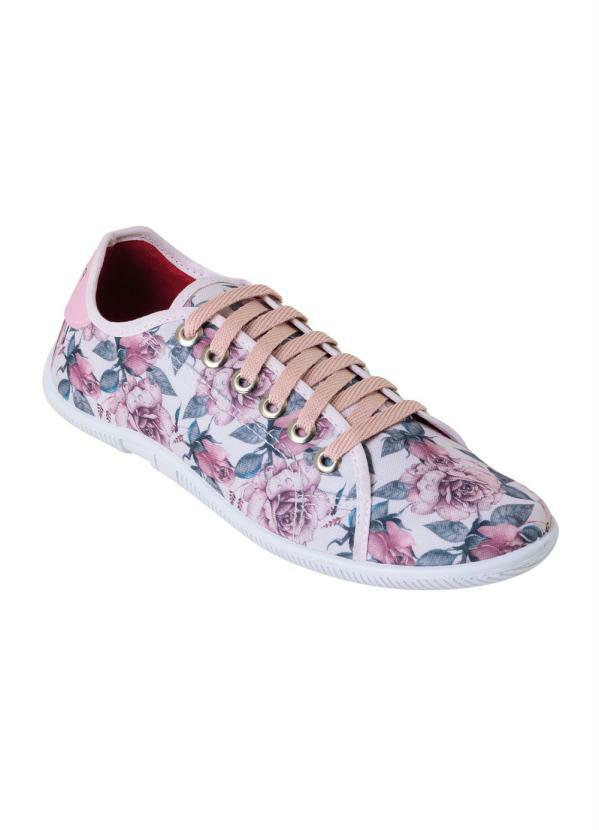 tenis floral feminino beira rio