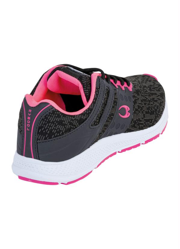 tênis rosa com preto