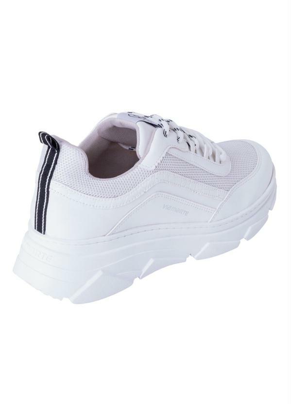 Tênis Via Marte Branco com Detalhe em Mesh - Multimarcas