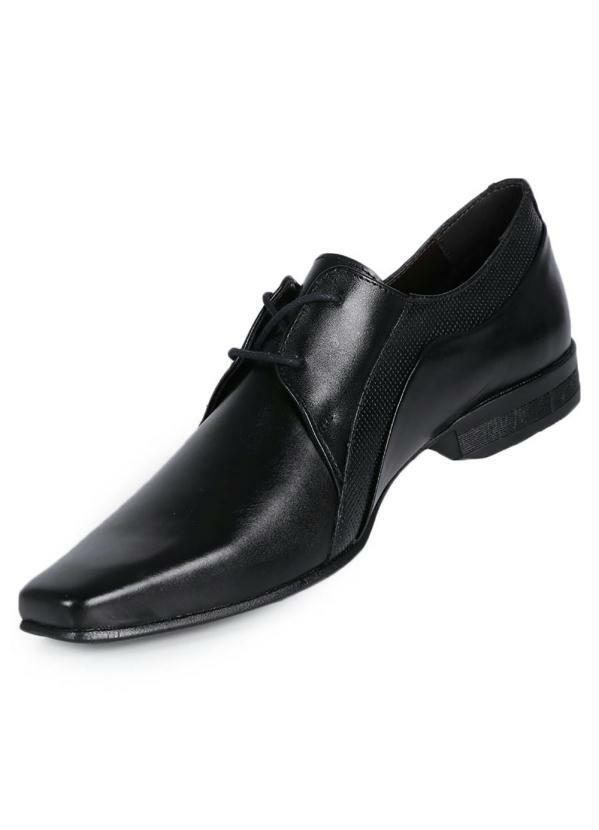 Sapato Social Masculino Calvest Recorte Preto - Passarela