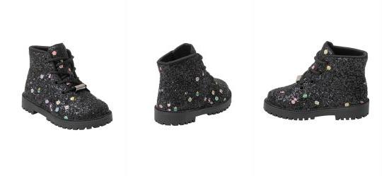 Bota Molekinha Preta em Sint�tico