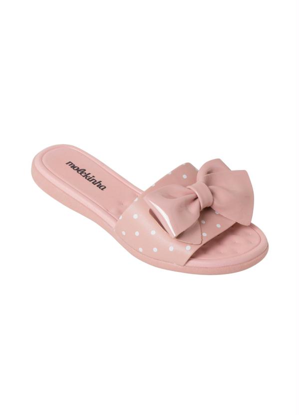 Chinelo Molekinha (Rosa) com Detalhe de La�o