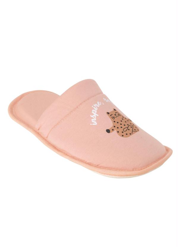 Chinelo Pantufa Infantil (Salmão) em Tecido Chinelo Pantufa Infantil (Salmão) em Tecido