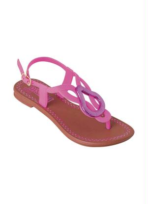 Rasteirinha Infantil (Rosa) Cabedal Diferenciado