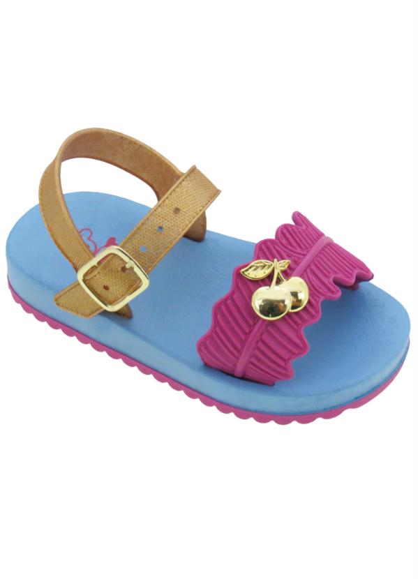 Sand�lia Infantil (Azul) com Fechamento em Fivela