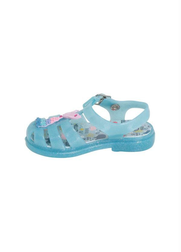 Sandália Infantil Azul com Glitter e Luzinha - Queima de Estoque
