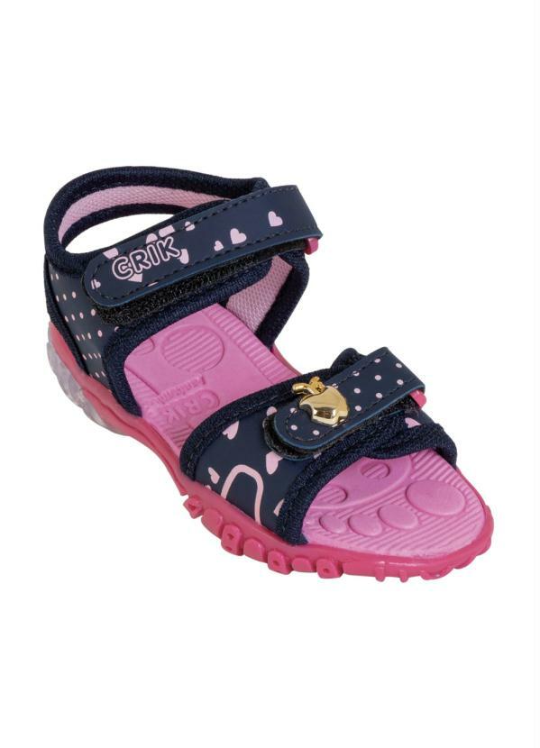Sandália Infantil Marinho com Luzinha - Queima de Estoque