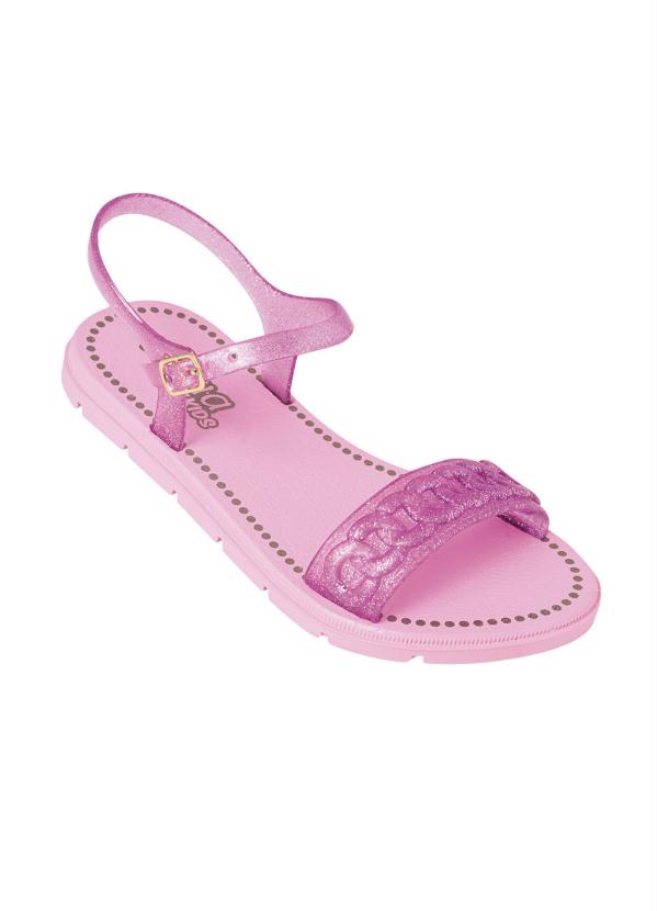 Sand�lia Infantil (Rosa) com Glitter