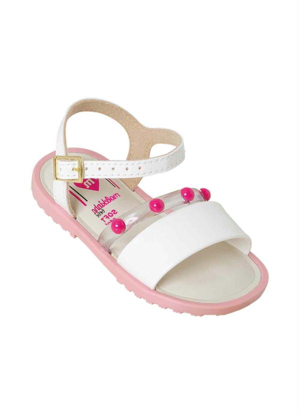 Sandália Molekinha (Branco) em Verniz Sandália Molekinha (Branco) em Verniz