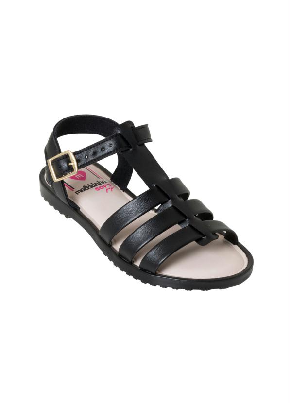 Sand�lia Molekinha (Preta) com Palmilha Confort