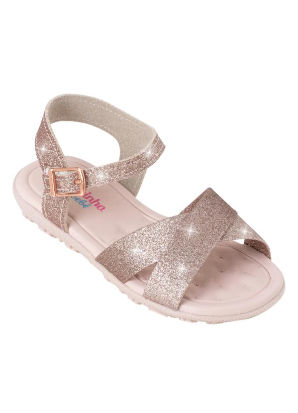 Sandália Molekinha (Rosa) com Glitter Sandália Molekinha (Rosa) com Glitter