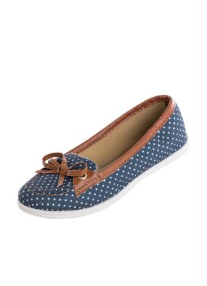 Sapatilha Infantil (Po� Azul) com La�o