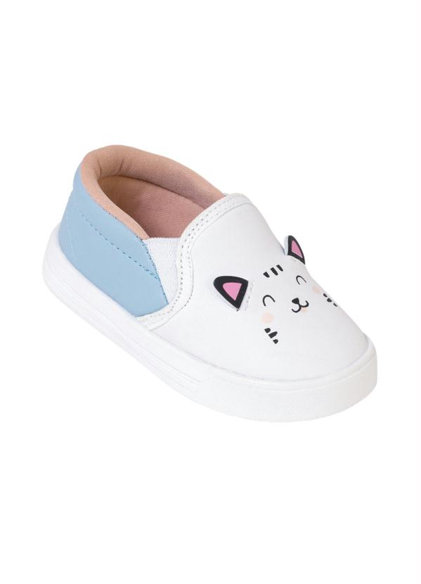 Tênis Infantil (Azul) com Estampa Gatinho Tênis Infantil (Azul) com Estampa Gatinho
