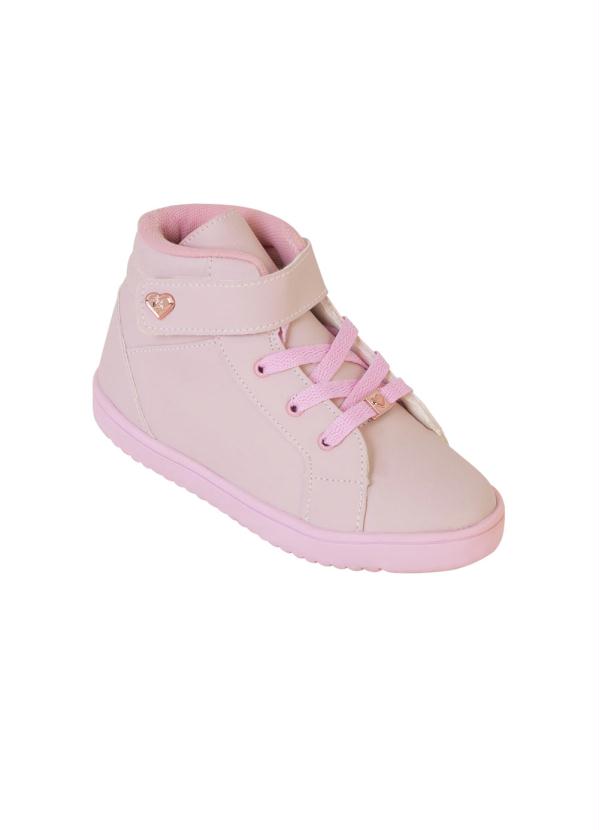 T�nis Infantil Cano M�dio (Rosa) com Velcro
