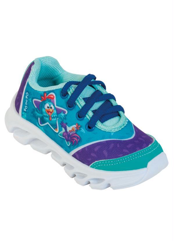 T�nis Infantil (Verde �gua) Galinha Pintadinha