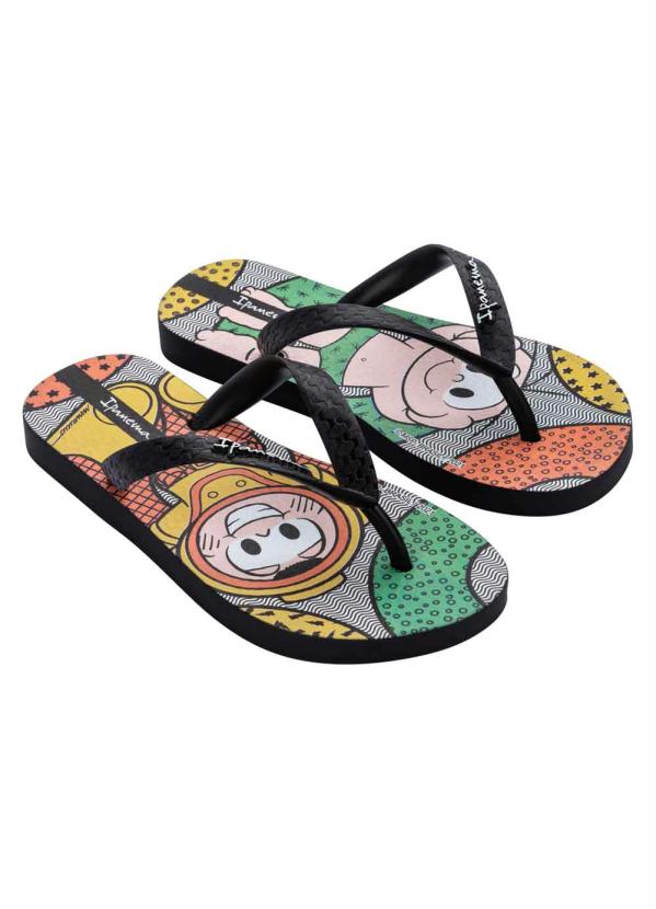 Chinelo Ipanema Turma da Monica (Preto)