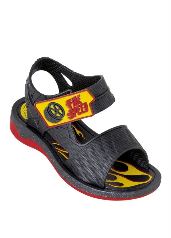 Sand�lia Infantil Menino (Preta) com Velcro