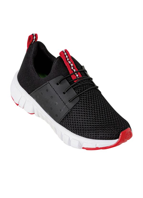 Tênis Infantil (Preto) com Cadarço em Elástico Tênis Infantil (Preto) com Cadarço em Elástico