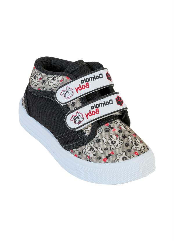 T�nis Infantil (Preto) com Fechamento em Velcro