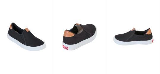 T�nis Infantil Slip On Preto com El�stico