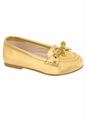 sapatilha molekinha dourada