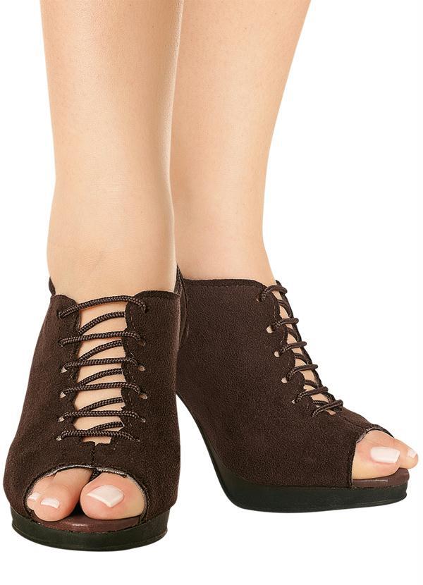 ankle boot com cadarço