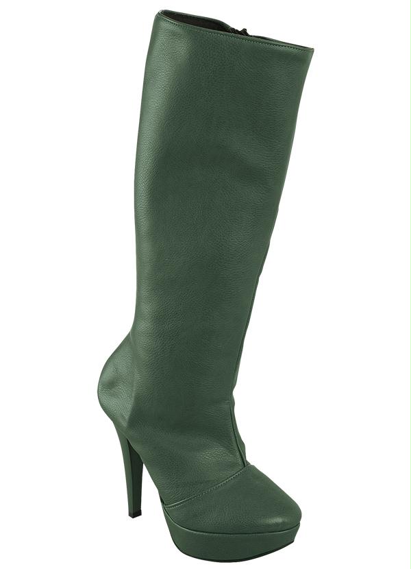 bota verde militar feminina