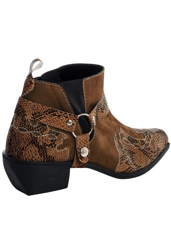 bota de cowboy cano curto