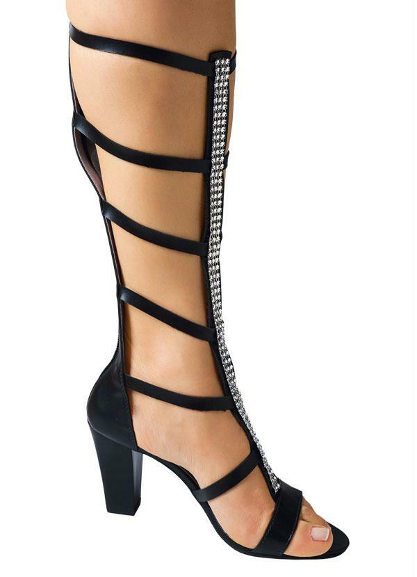 Sandália gladiadora cano longo Clearance